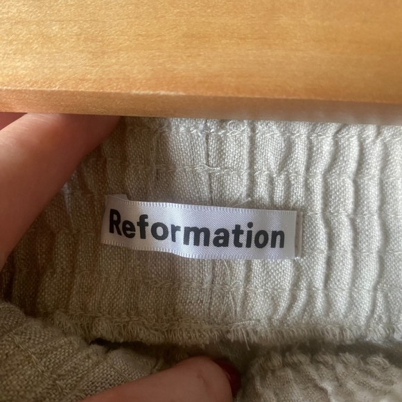 Reformation Nashville Linen Short - Oatmeal S - Picture 6 of 8